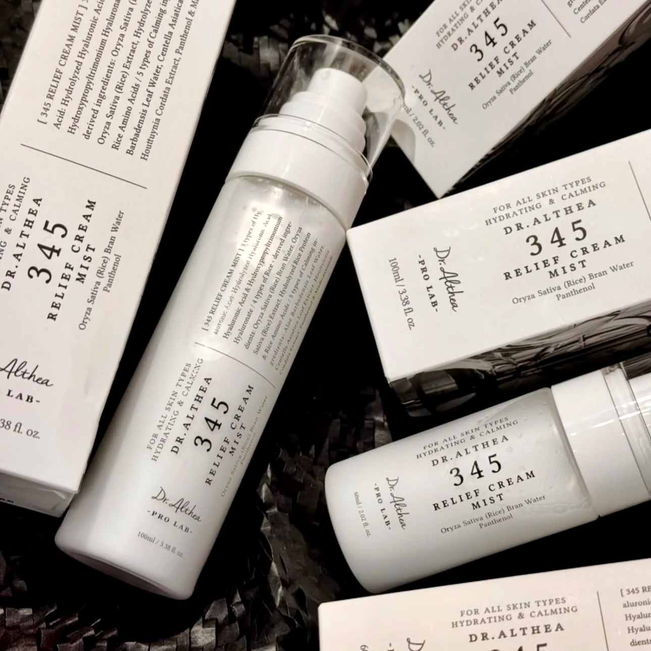 Crème en Brume Apaisante Originale Dr.Althea 345, Crème Antioxydante Blanchissante 147, Crème Hydratante Réparatrice Intensive, Brume d'Essence Originale
