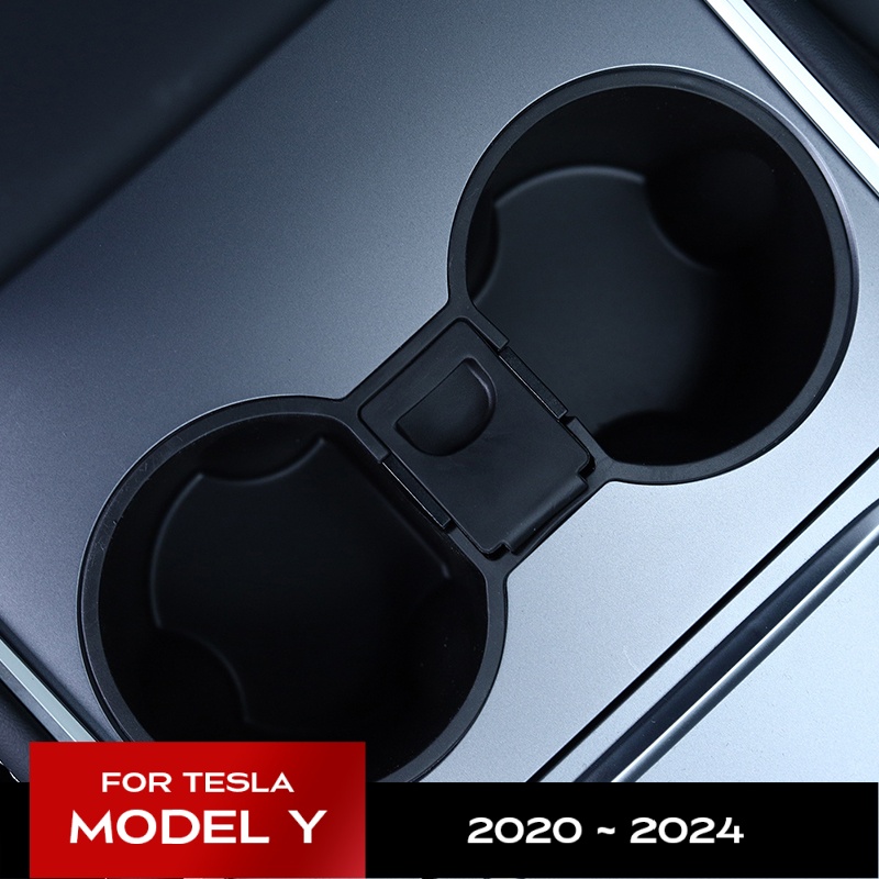 For Tesla Model Y 2020-2024 Water Cup Holder Center Console Accessories Non-slip Waterproof Non-toxic Odorless Car Coasters