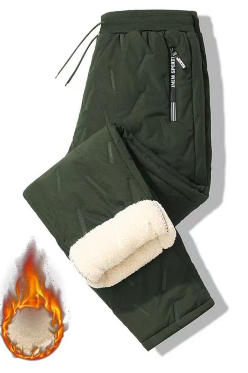 Pantaloni di cotone spesso di taglia europea con cashmere per abbigliamento casual e freddo da uomo, pantaloni di cotone ad ultrasuoni disponibili in col multiplo