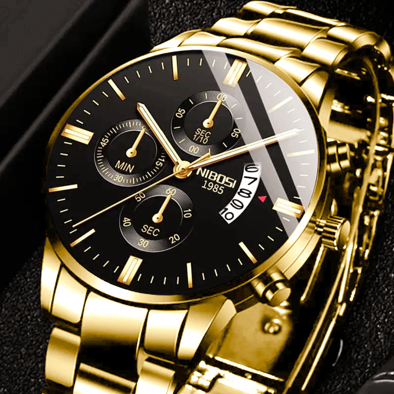NIBOSI hommes montres haut de gamme de luxe célèbre hommes robe montre mode décontracté militaire Quartz montres Saat Relogio Masculino