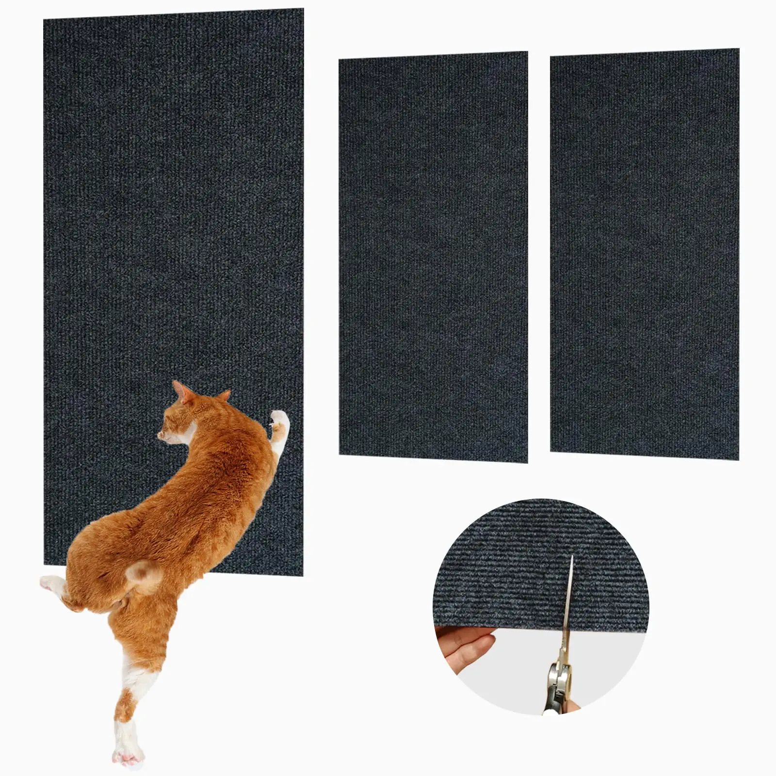 壁抗猫スクラッチソファ DIY 猫スクラッチボードソファ保護足を研ぐトリミング可能な自己粘着カーペット猫スクラッチボード