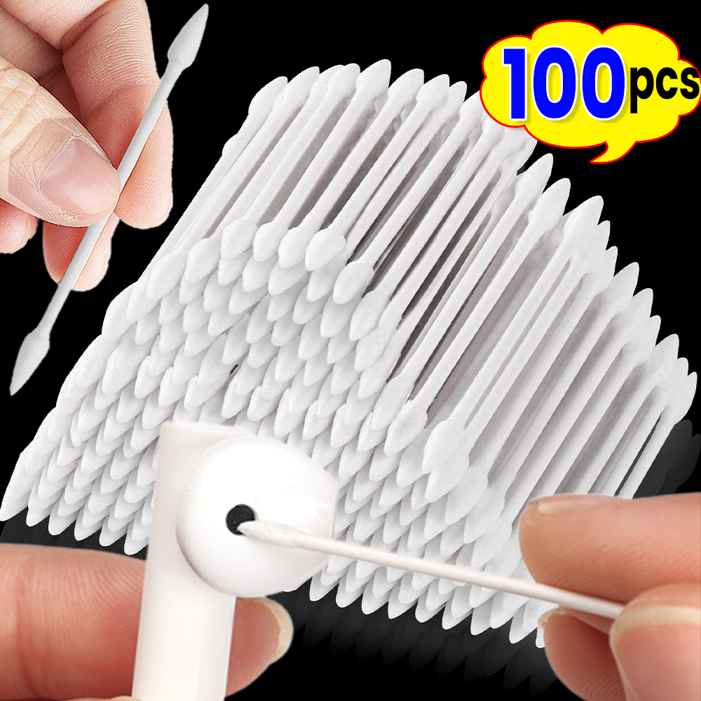 Coton-tige jetable à Double tête, pour IPhone, IPad, Samsung, téléphones, tablette, Port de chargeur, écouteurs, fente pour ordinateur portable, poussière