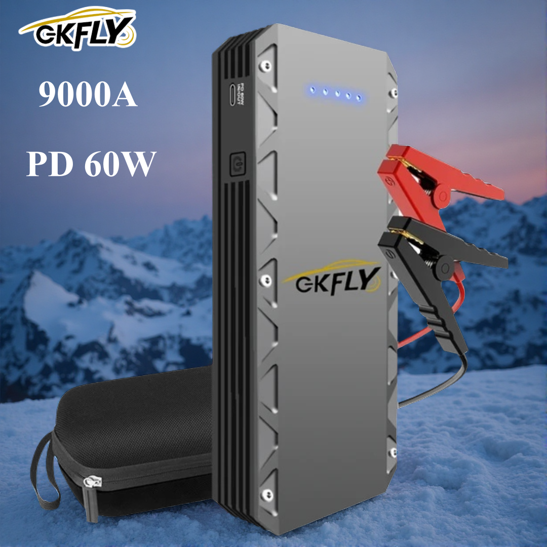 GKFLY 3000A 5000A 9000A Rozrusznik Samochodowy Power Bank Kabel Rozruchowy Booster Akumulatora Samochodowego do Silników Benzynowych i Diesla
