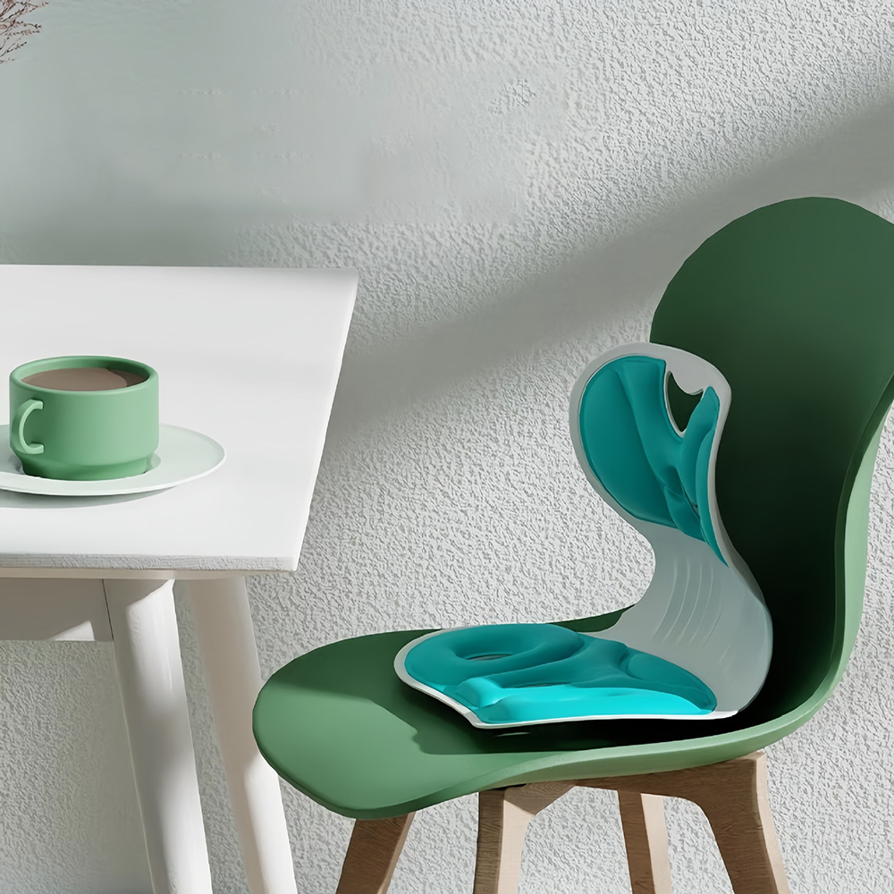 1 cojín de apoyo para la espalda, cojín de oficina, silla de apoyo para la espalda, cojín corrector para estudiantes y niños, silla ergonómica
