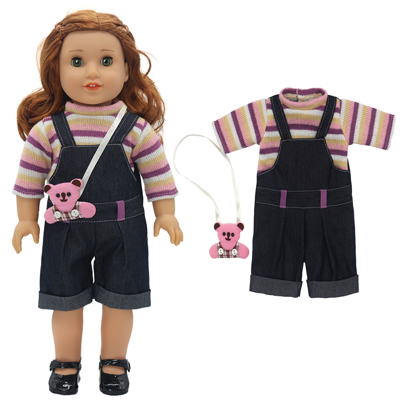 Macacão para meninas, 18 polegadas, 43 cm, roupa do bebê, presente para meninas