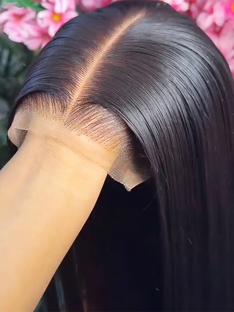 Peruca Feminina Vietnamita de Alta Qualidade, Cabelo Humano Virgem 100% Cru, Pré-Cortada, Sem Cola, Pré-Pronta, Lisa e Sedosa, com Frete em 3 Dias para França, Peruca Frontal HD Lace 13x4 13x6 em Promoção