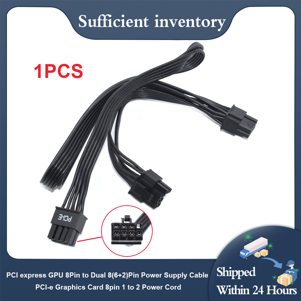 1 шт. кабель питания PCI Express GPU 8Pin на двойной 8 (6 + 2)Pin видеокарта PCI-E 8Pin 1-2 шнур питания