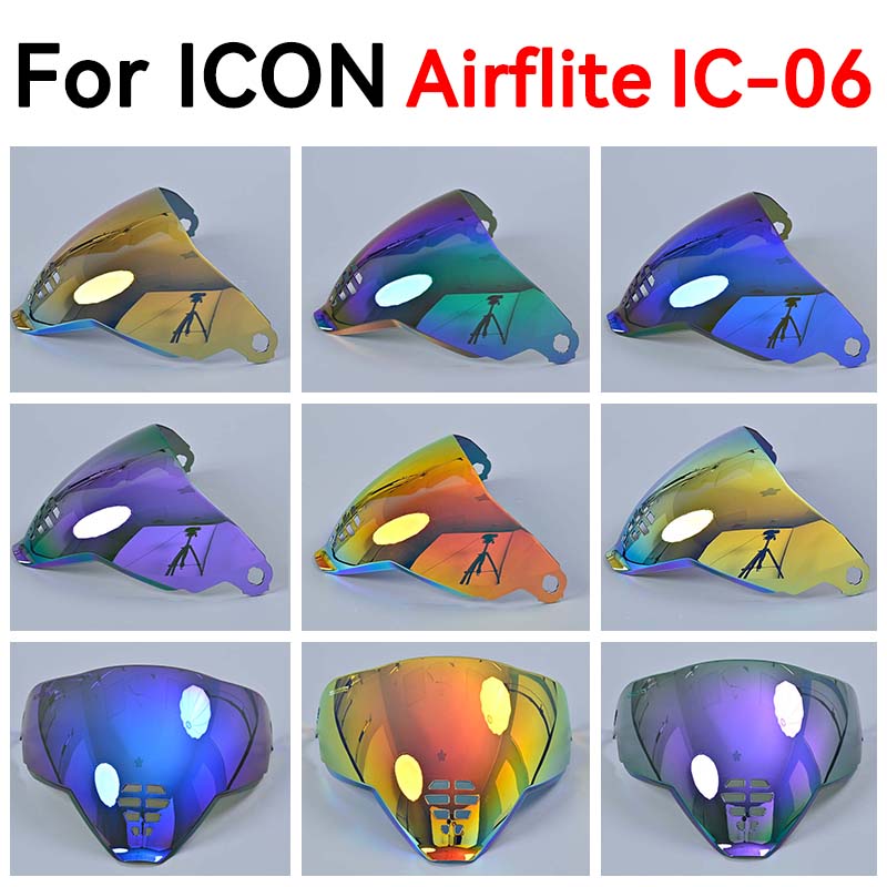 IC-06 Helmet Visor Airflite Shield Fliteshield Mirrored ic-06 Replacement Face Shield for the Airflite Helmets for ICON