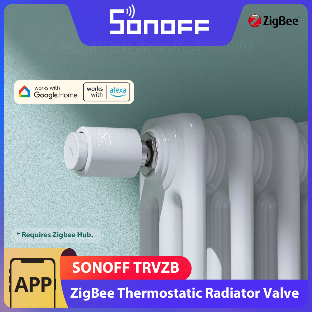 SONOFF TRVZB Zigbee термостатический радиаторный клапан умный дом отопление замороженная защита удаленное групповое управление через eWeLink Alexa