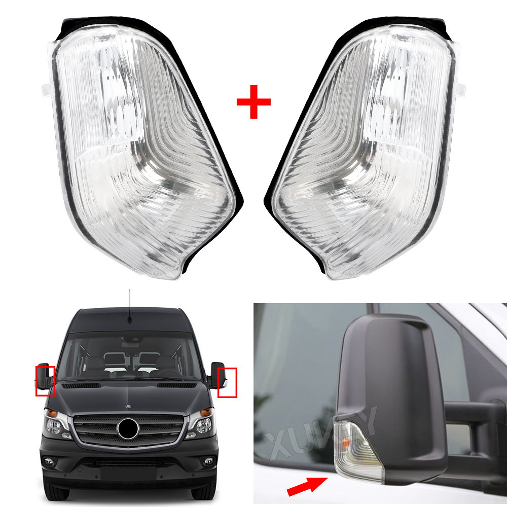 2x Lewe prawe lusterko drzwi Skrzydło Kierowca Po stronie pasażera Osłona obiektywu E-Mark Dla Mercedes Sprinter W906 VW Crafter 2006-2017