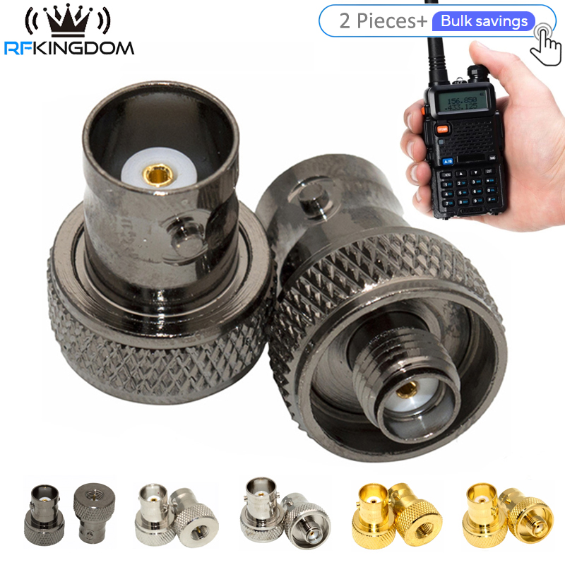 Preto BNC fêmea para Sma fêmea conector adaptador antena adaptadores para Baofeng rádio UV-5R UV-5RA UV-5RB UV-5RC UV-5RD