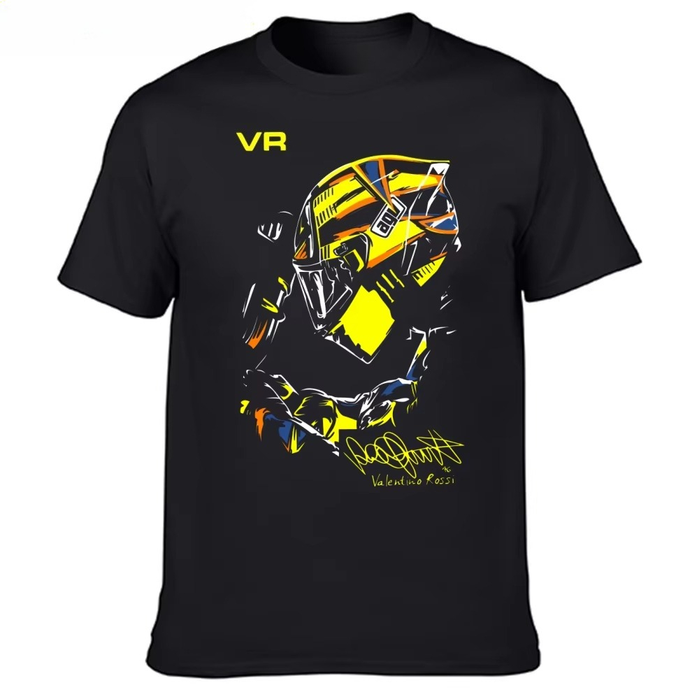 Новинка 2025 года, футболка Moto GP Rossi VR, классические футболки из 100% хлопка