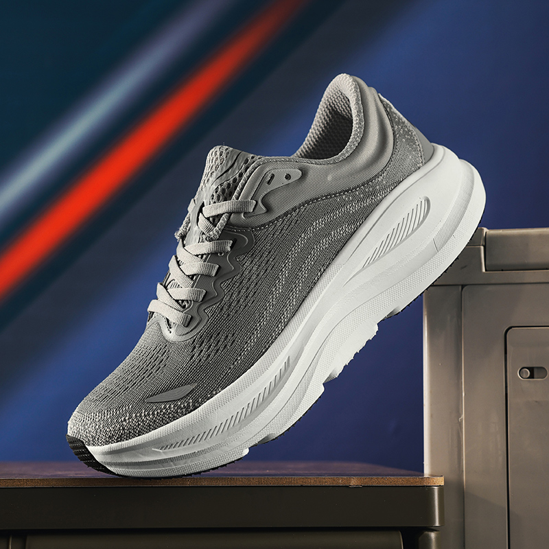Męskie oddychające sneakersy do biegania z siateczki, ultra gruba podeszwa amortyzująca wstrząsy, lekkie, antypoślizgowe, do codziennych ćwiczeń na zewnątrz i sportów.