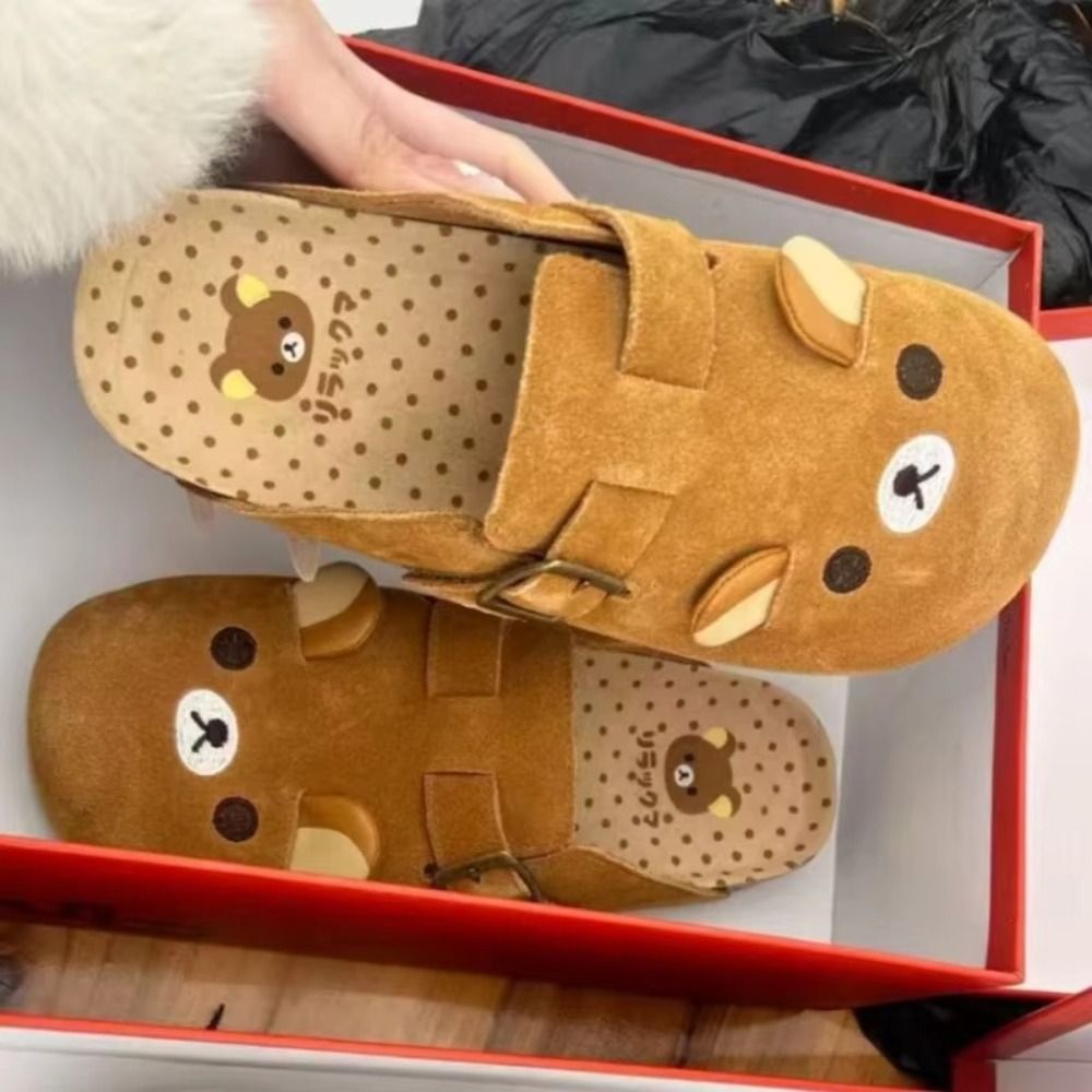 Новые женские тапочки Rilakkuma с толстой подошвой, мультяшные, увеличивающие рост, в стиле аниме, ретро, милые, с персонажами Rilakkuma