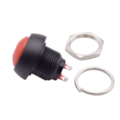 PBS-33B 12mm Ronde Plastic Drukknop AAN UIT Momentane Schakelaar 2-pins 3A 125V Waterdicht Power Reset Niet-vergrendelend