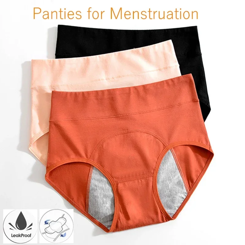 Culotte pour Menstruation coton Culotte menstruelle taille haute sous-vêtements menstruels Culotte Menstruelle anti-fuite Bragas Menstruales