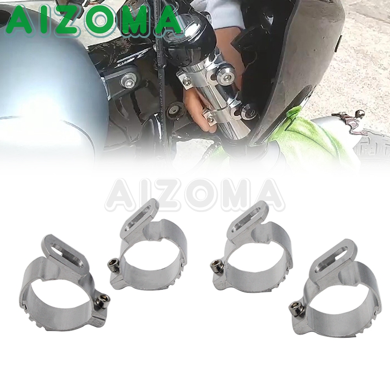 1ชุดรถจักรยานยนต์ Quarter ไฟหน้า Fairing กระจก35-50มม.45มม.49มม.ยึดแบบหนีบสำหรับ Harley Sportster XL 883 1200 Dyna