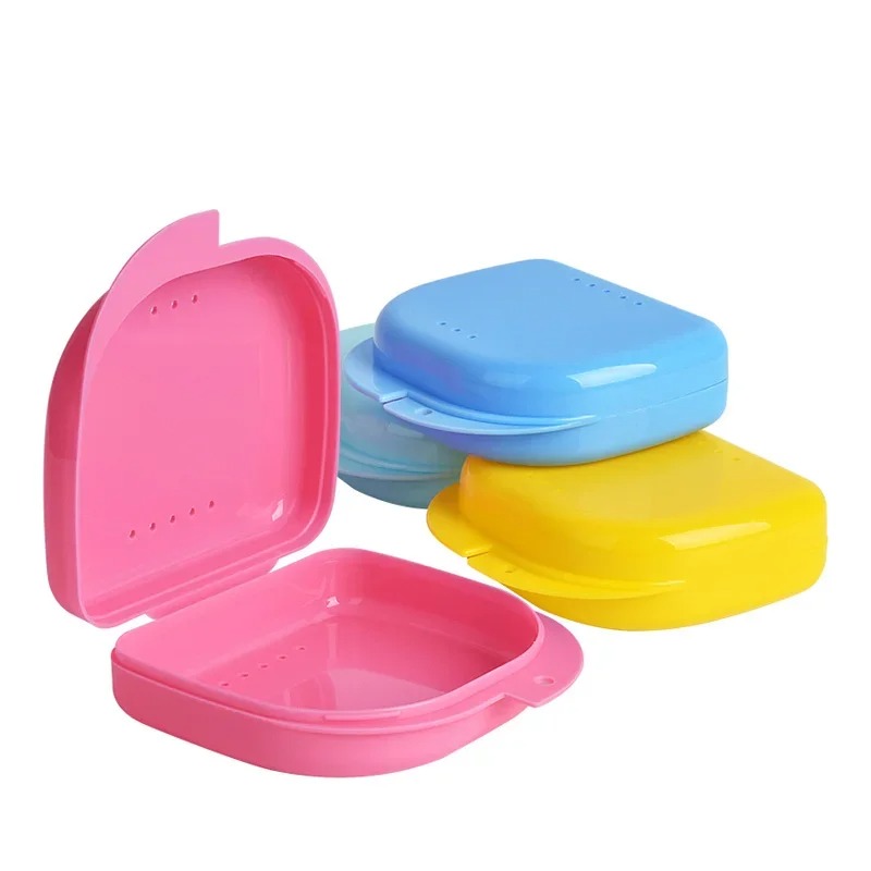 5/7 stks/partij Plastic Lade Doos Tandheelkundige Orthodontische Retainer Box Case Plastic Tanden Container Prothese Doos Valse Tanden Beschermhoes