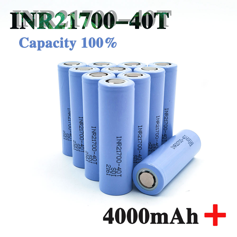 Оригинальный аккумулятор 21700, 4,0 Ач INR21700-40T, 4000 мАч, 30 А, 40 т, 3,7 В, литий-ионный аккумулятор высокой разряда/большой емкости