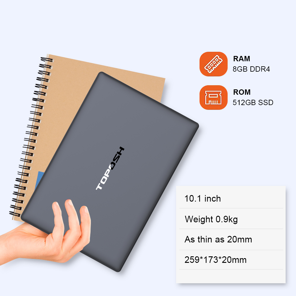 Mini ordenador portátil N4120 de 2024 pulgadas, Notebook con Intel de 10. ª generación, 8GB de RAM, 1TB SSD, Windows 10 11, para oficina y aprendizaje, 10,1