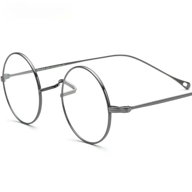 ¡Novedad! Gafas redondas Vintage 2024 de titanio con montura para hombres, gafas Retro de Harries para mujer F85666