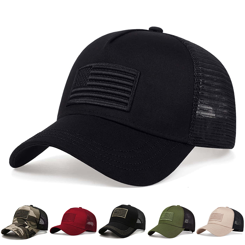 Moda Amerykańska flaga Haft Baseball Net Czapki Wiosna i lato Outdoor Regulowane czapki codzienne Kapelusz przeciwsłoneczny