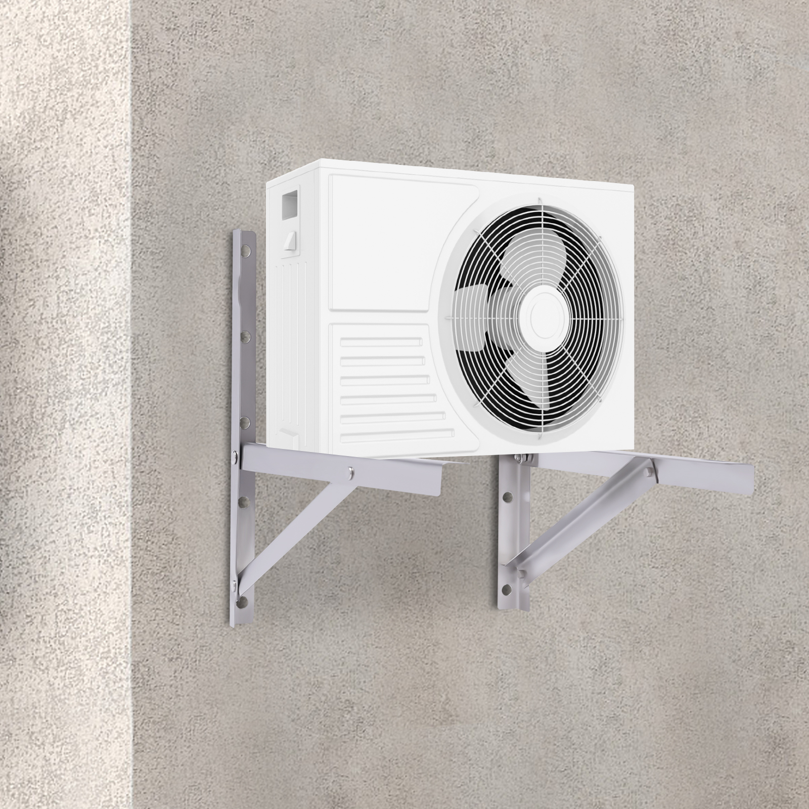 2x Roestvrijstalen Wandbeugel 1-1.5P Airconditioner Beugel Dikker Telescopische Beugel Split Hangend Rek Belasting 440Lbs