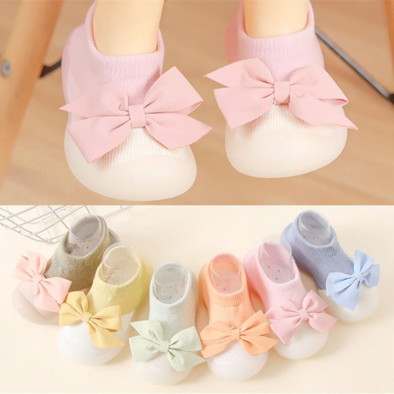 Verão novo algodão penteado antiderrapante e respirável crianças sola macia sapatos de caminhada do bebê malha enfrentou meias de chão do bebê