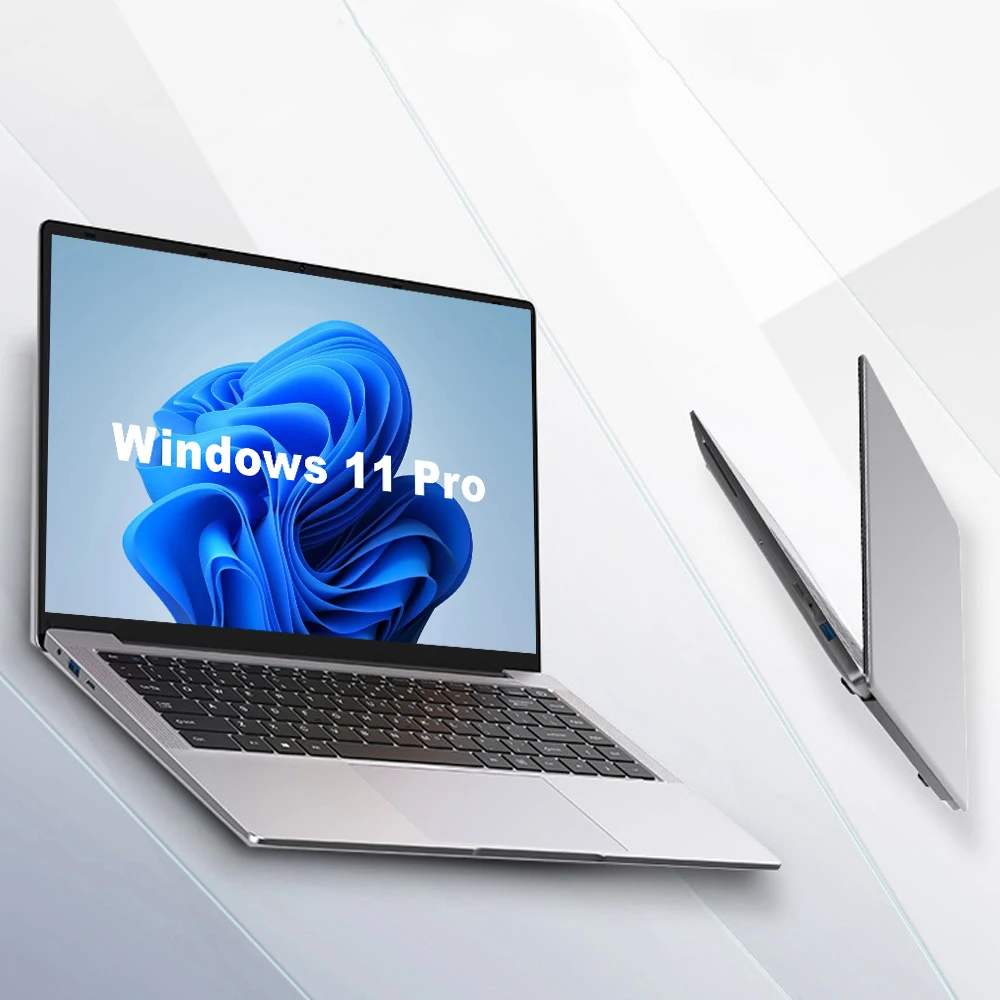 Ordenador portátil Intel Celeron N4000 de 14,1 pulgadas para niños con SSD de 128GB/256GB/512GB/1TB Windows 11 Pro, portátil de doble núcleo para estudiantes