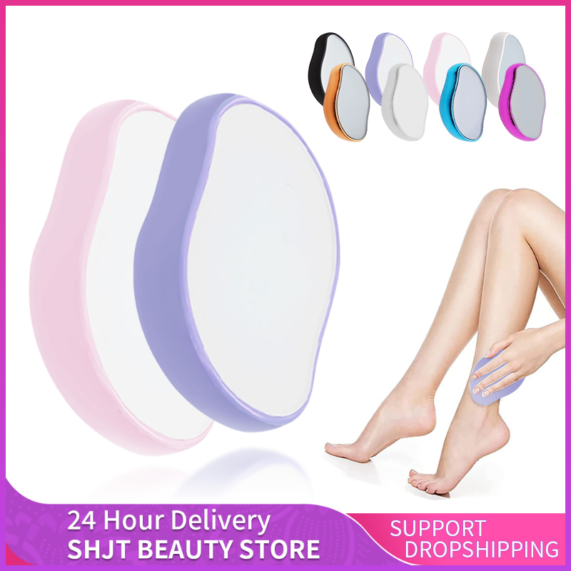 Borrador de depilación Epil de cristal, indoloro, seguro, reutilizable, fácil de limpiar, herramienta de depilación, borrador de belleza corporal para depilación de vidrio físico