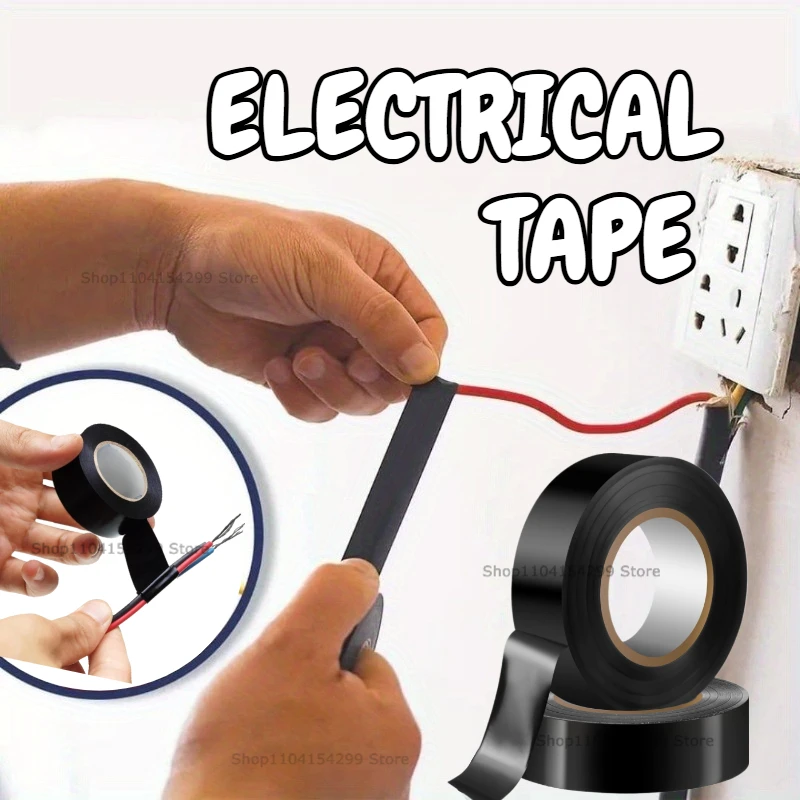 Electrical Tape Insulating Tape Black Electric Adhesive High-temperature Resistant Durable Soft Electrical Insulation Tape