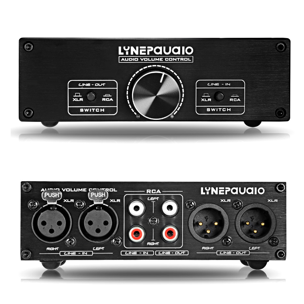 Lossless speaker aktif preamp pasif, pengontrol penyesuaian volume 2 dalam 2 keluar