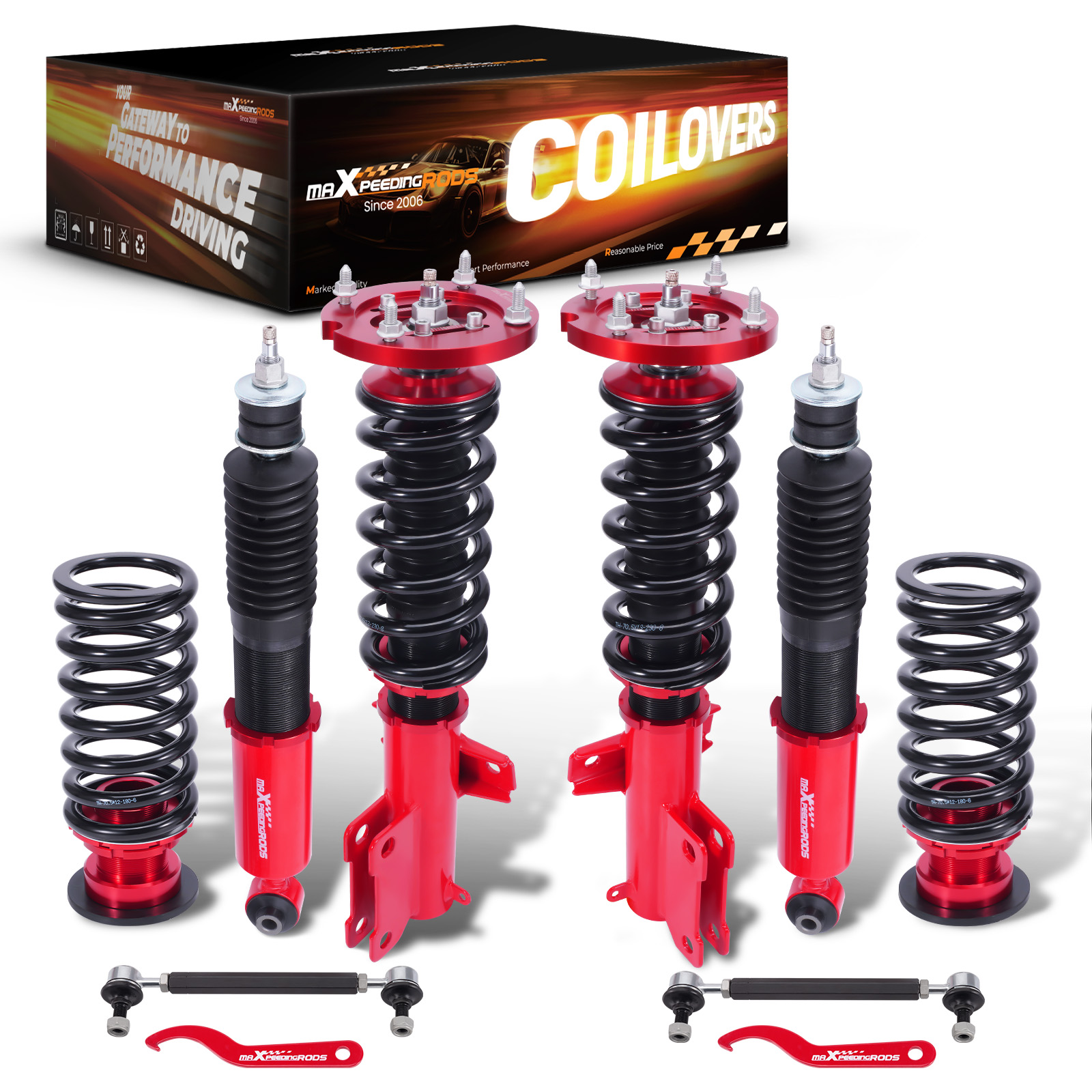 Zestaw obniżający zawieszenie Coilover do Ford Mustang GT S-197 RWD Zestaw obniżający zawieszenie regulowane