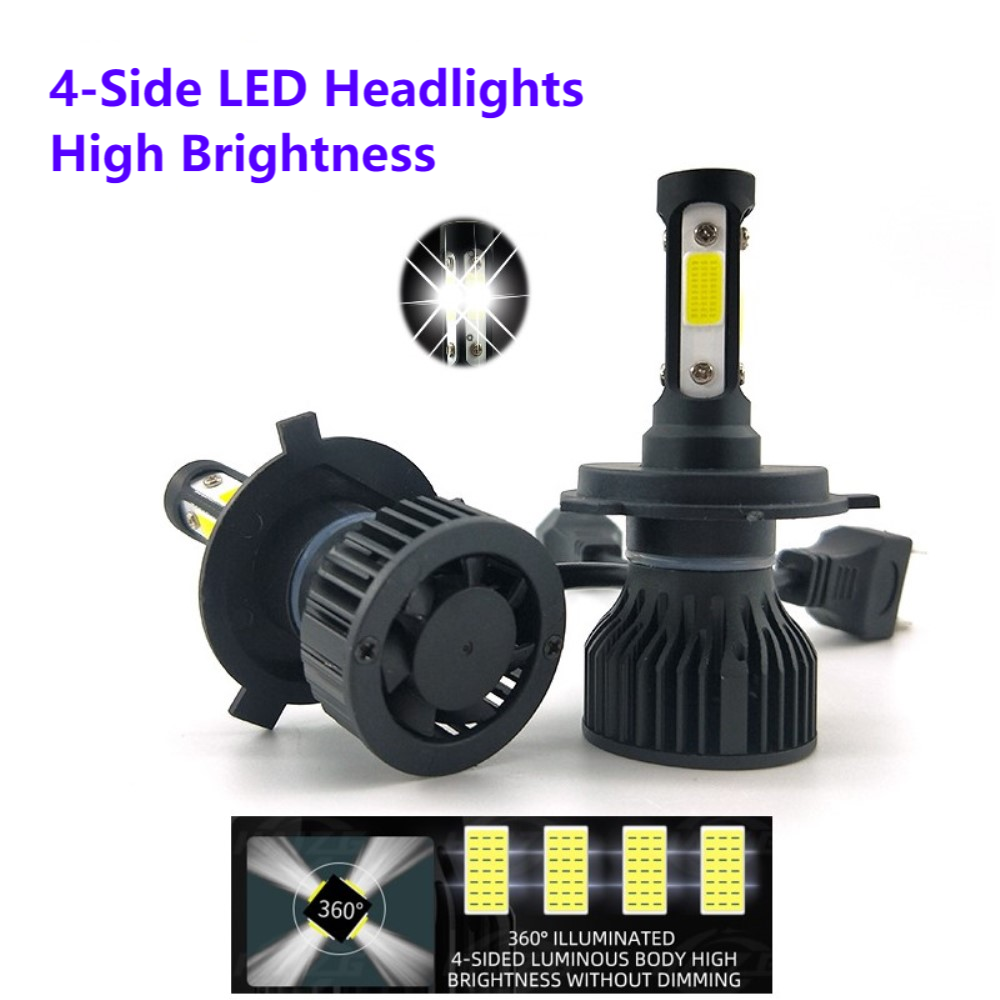 2 uds 16000Lm 50W H4 H8 H9 9004 9007 haz alto/bajo H1 H3 H7 9005/HB3 9006/HB4 H8H9H11 9012 faro Led automático luces de coche blancas 12V