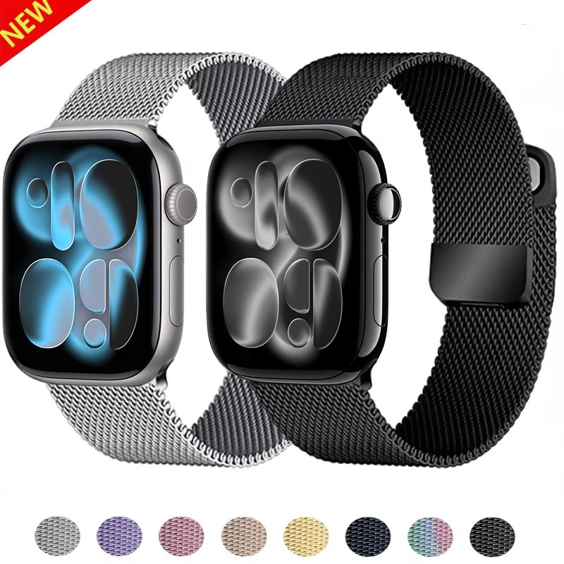 Pasek Milanese Loop do Apple Watch Ultra 9 8 7 6 5 SE 45mm 49mm 44mm/41mm/40mm Metalowy Magnetyczny Pasek do iWatch 11 10 46mm 42mm