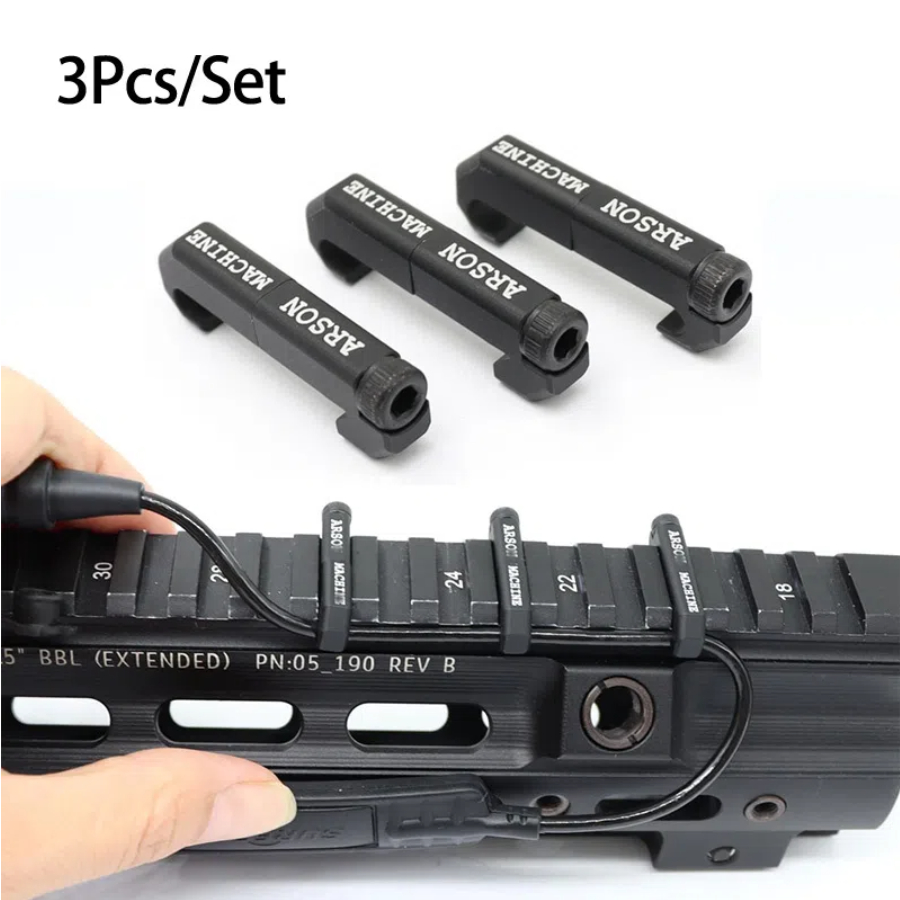 Тактический 3 шт. Arson Machine Cable Management MLOK WireGuide System для M300 M600 PEQ, переключатель фонарика, зажим для кабеля