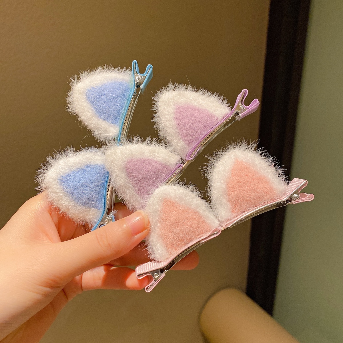2 pçs/set novo bonito sólido orelhas de coelho clipes para meninas do bebê artesanal kawaii presilhas headwear crianças acessórios para o cabelo