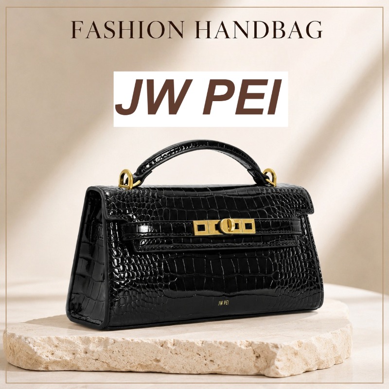Элегантная деловая сумка JW PEI с крокодиловым узором, легкая роскошная сумка для поездок на работу, модная универсальная сумка-клатч