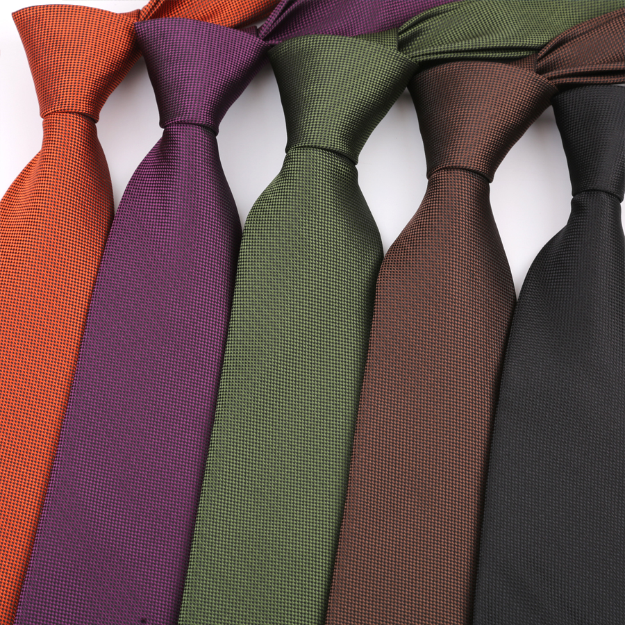 Novo 8cm gravata masculina cor sólida laços para homem noivo jacquard tecido pescoço gravata para homens negócios festa de casamento