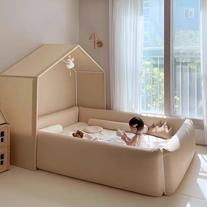 Simple Guardrail Tent Kids Beds Safety Normal Design Playpen Children Beds Baby Design Single Camas Infantiles Furniture Home