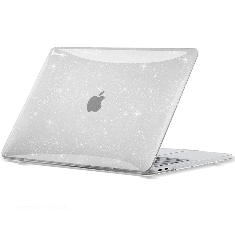 Twardy pokrowiec na laptopa z brokatem do Macbooka Air 13.6 M4 15 M3 Sparkly Clear Cover do Mac Book Pro 13 M1 M2 14 M4 16 Akcesoria do rękawów