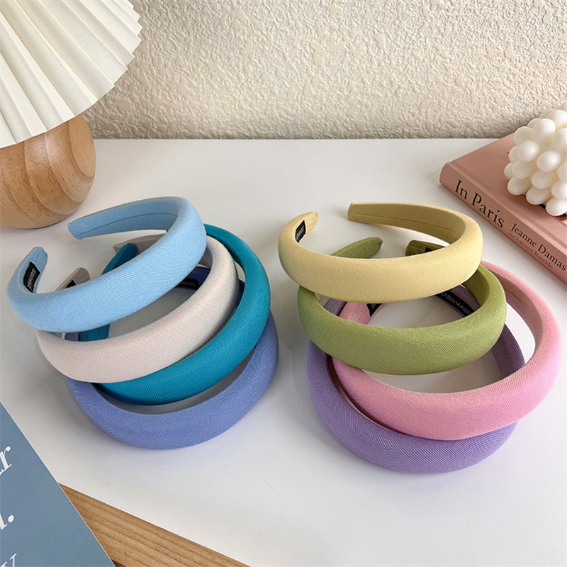 UXSL nowe solidne szerokie opaski do włosów Hoop kobiety w stylu Vintage miękka opaska elastyczna Fashion Girls zagęścić Hairband nakrycia głowy akcesoria do włosów