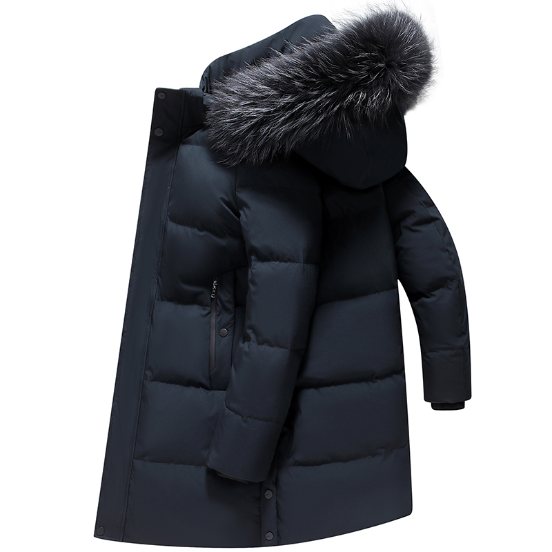 Chaqueta de plumón larga para hombre, chaqueta acolchada, abrigos de invierno para hombre, chaqueta de plumón de pato, Parkas para hombre, abrigo acolchado, ropa fría con plumas
