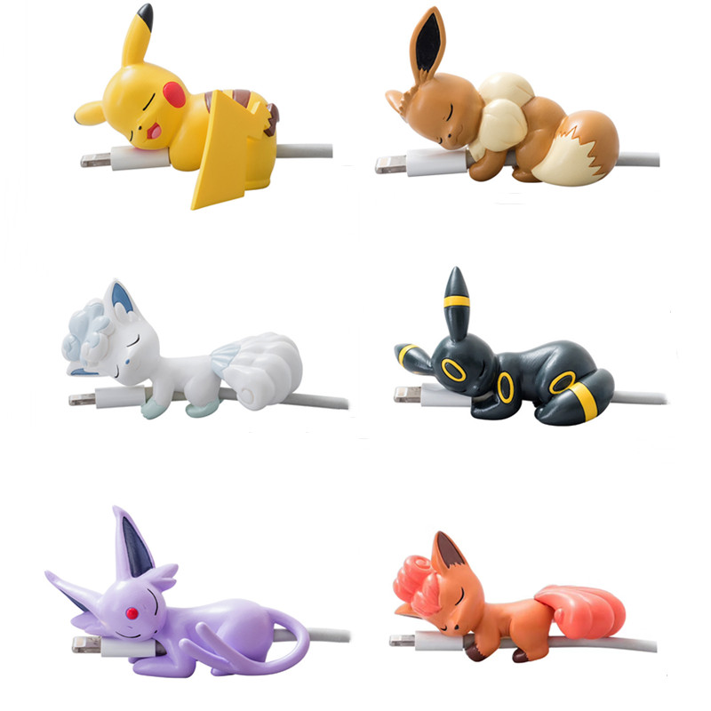 Figura de Pikachu Go, accesorios de Cosplay, funda protectora Usb, taza de Pikachu, muñecos Eevee para mascotas, juguete para regalo