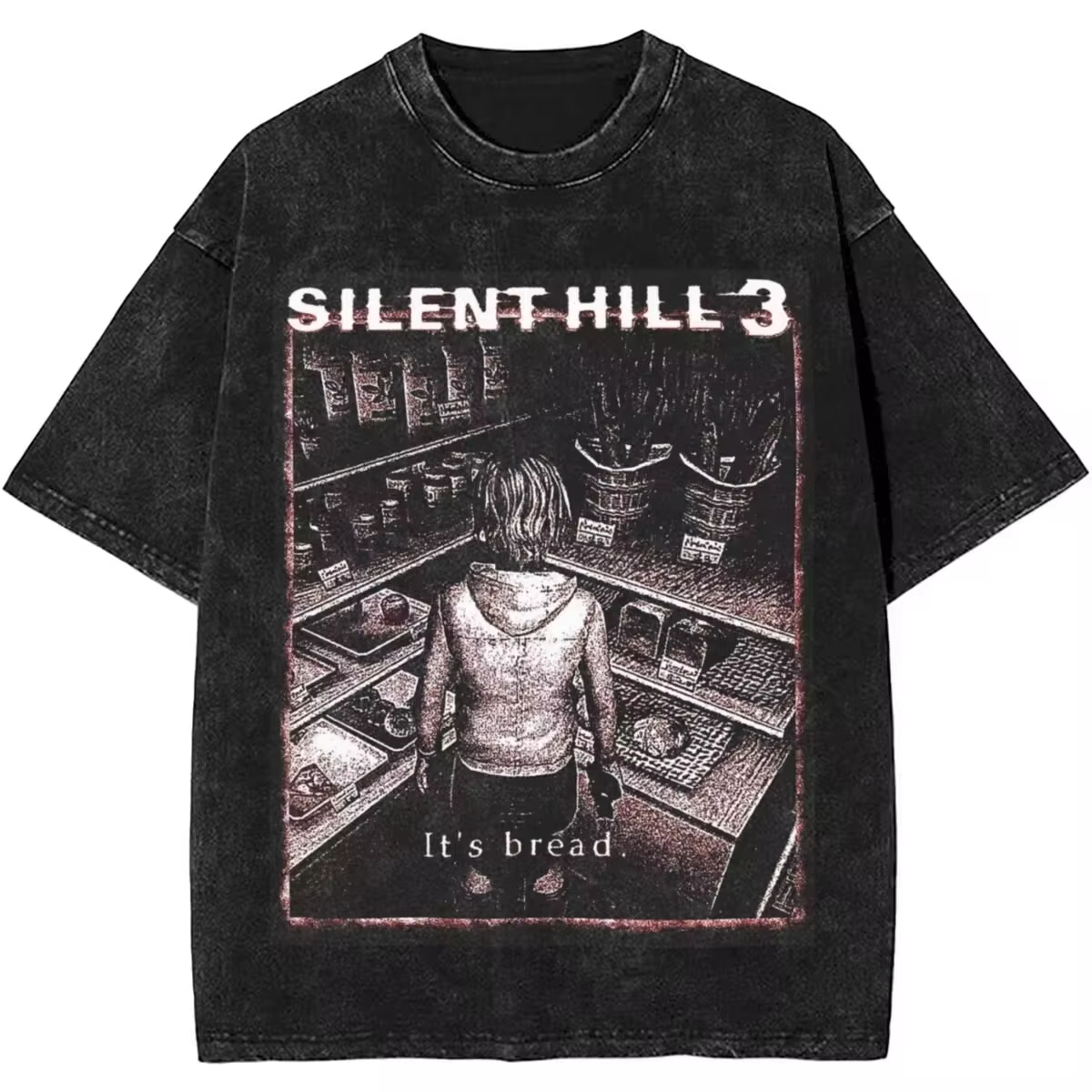 Nuovo arrivo Abbigliamento uomo Tee Shirt Homme T-shirt grafiche Maglietta da uomo per uomo Ropa Hombre Silent Hill 3 2 4 Lavato girocollo