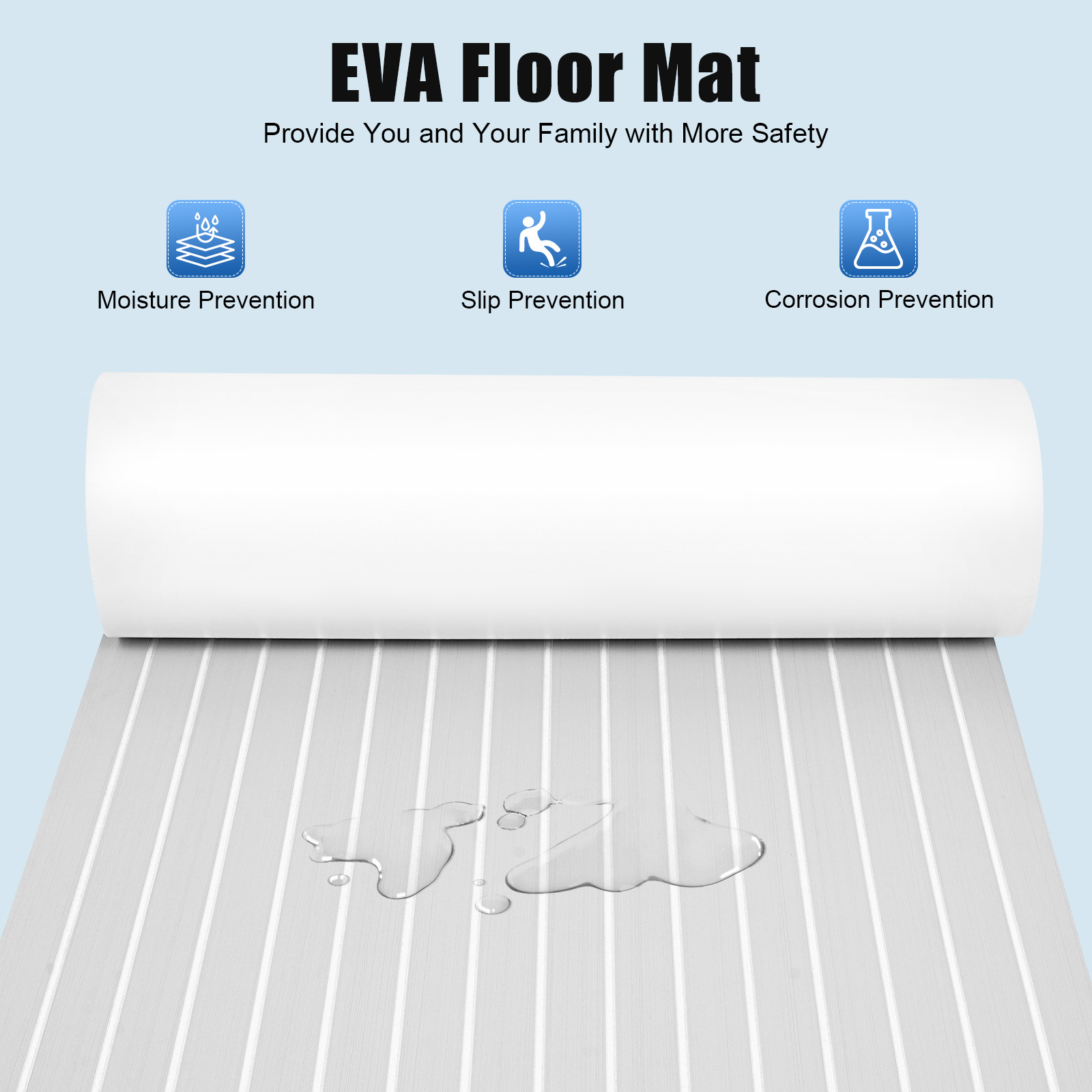 Tapis de pont de bateau en Faux teck, mousse EVA 240 × 90x0.6cm, feuille de terrasse, sol de Yacht, tapis antidérapant auto-adhésif pour véhicule