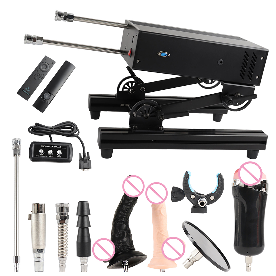 FREDORCH Sexmaschine 200W Leistungsstarke, leise Fernbedienungs-Liebesmaschine Vac-U-Lock Dildo-Vibrator für Paare, Frauen und Männer, Hub 1-15cm