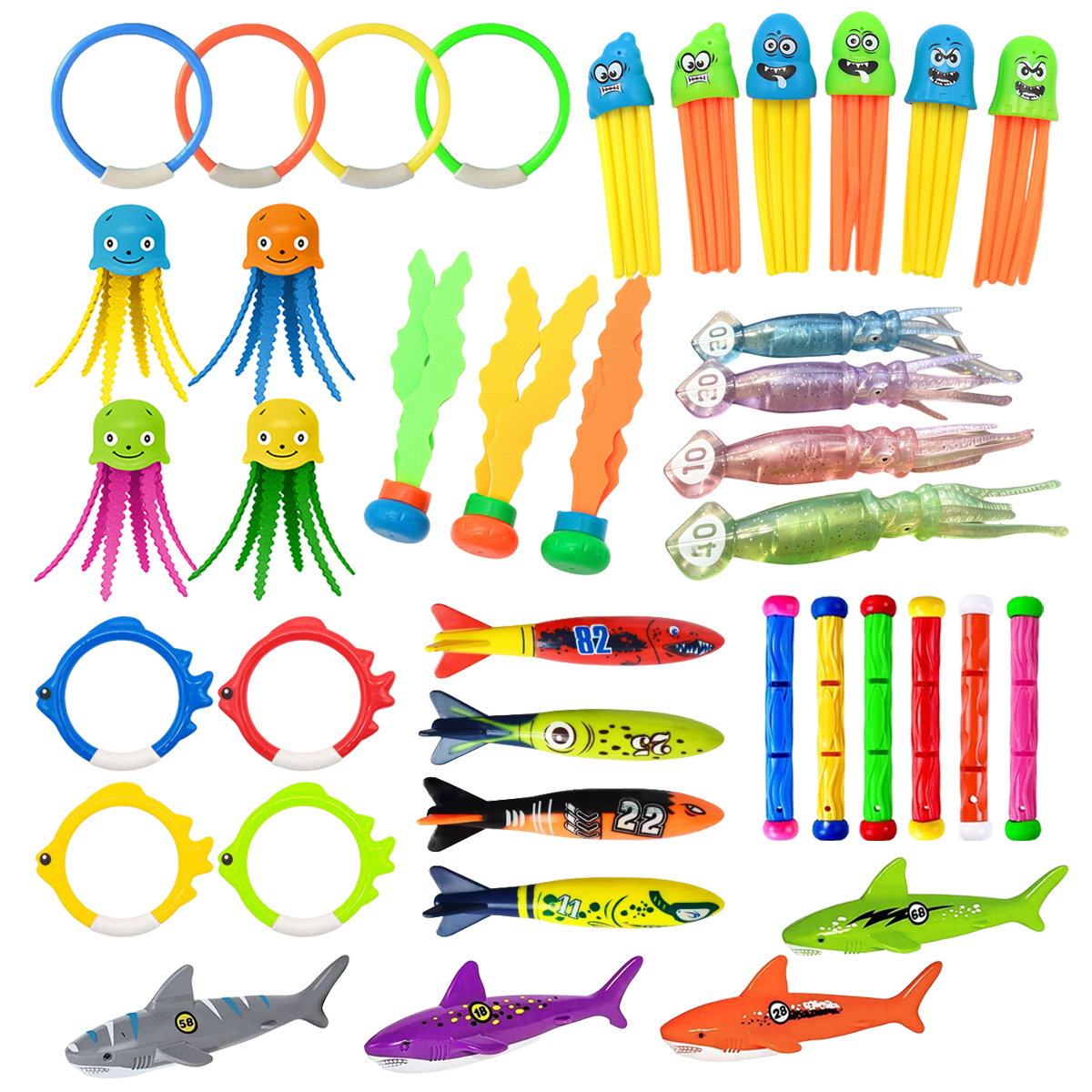 Sommer-Haifisch-Raketen-Wurfspielzeug für Schwimmbad, Strand und Wasser – Wasserspaß-Spiele, Poolspielzeug, Lernspielzeug, Badezimmer-Geschenke für Kinder