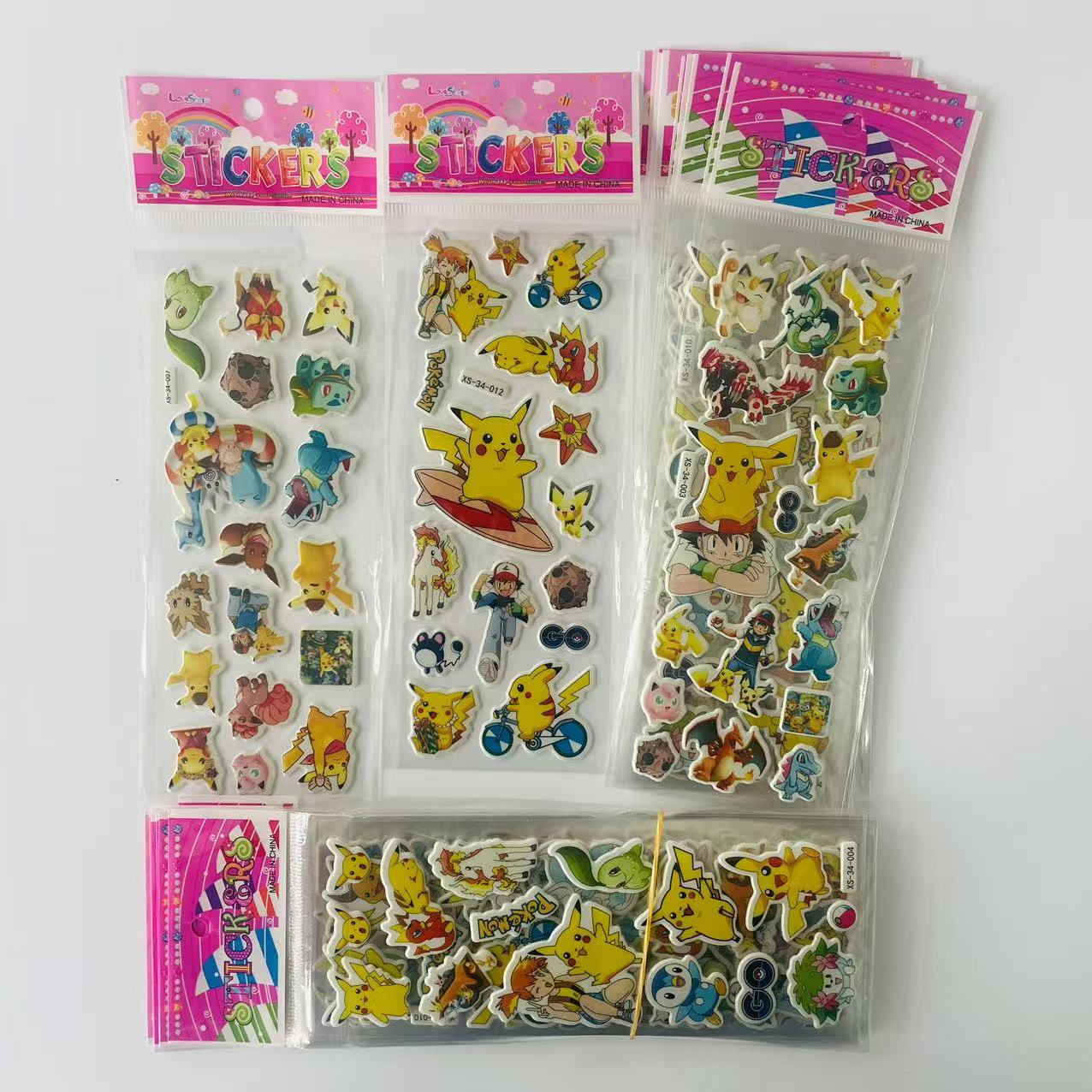 Autocollants à bulles 3D Pokemon, étiquette de décoration, mignon, récompense, gonflé, fournitures de papeterie, 12 pièces/ensemble
