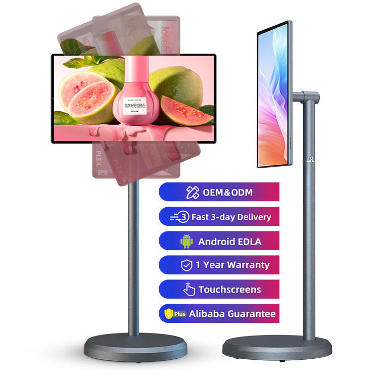 Pantalla LCD Inteligente Móvil de 23.8 Pulgadas en Oferta, Televisor Portátil Recargable de 23.8 Pulgadas con Pantalla Táctil, Android TV, Smart TV, Tablet Inteligente
